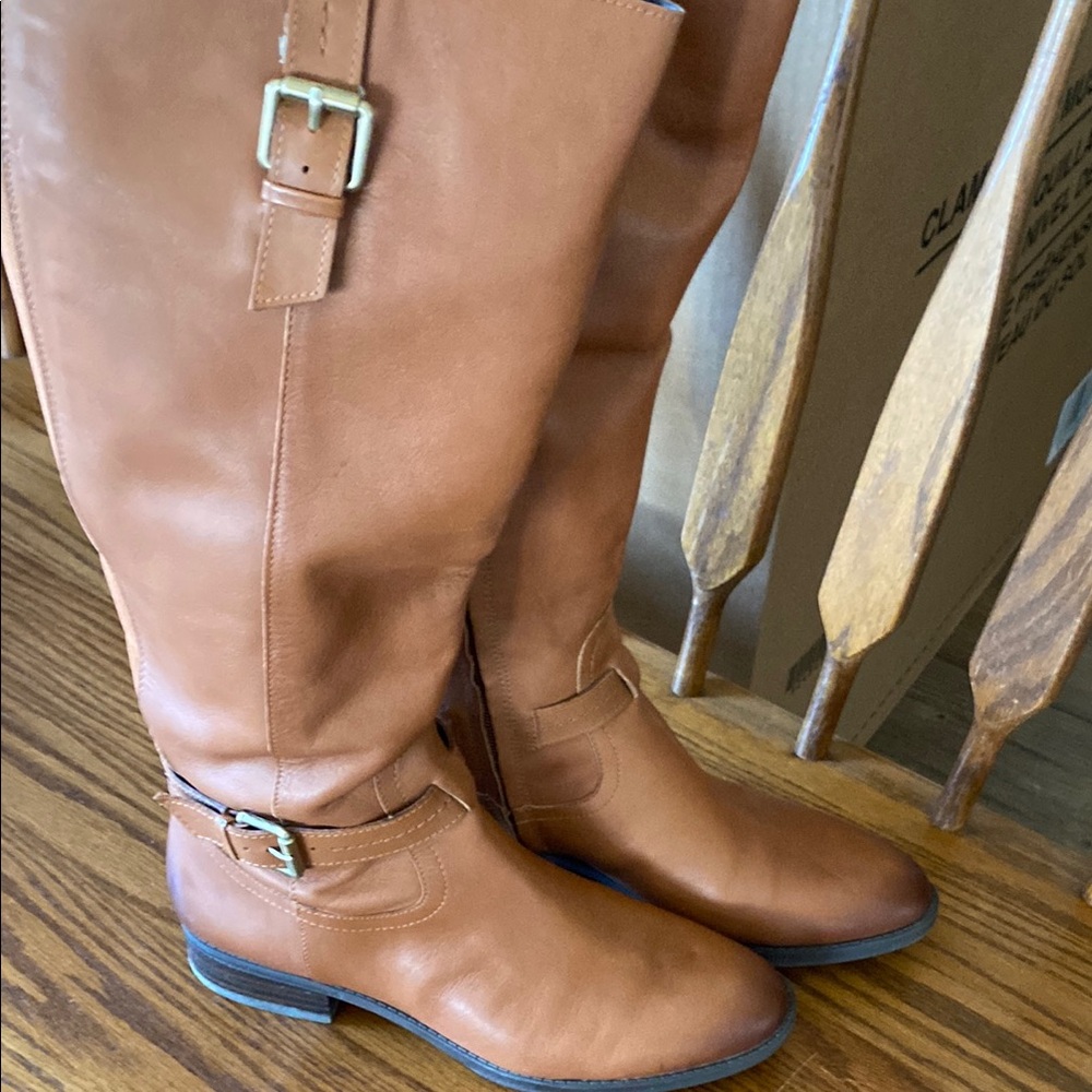 Sam Edelman Brown Over the Knee Boots with Buckles